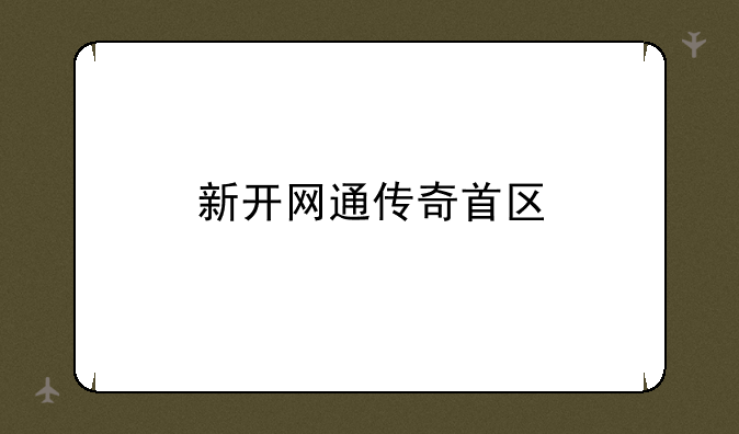 新开网通传奇首区