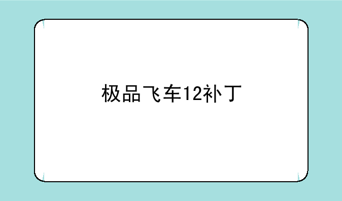 极品飞车12补丁