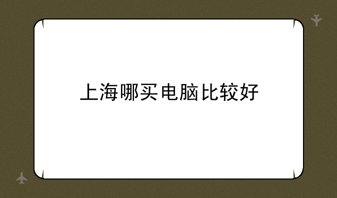 上海哪买电脑比较好