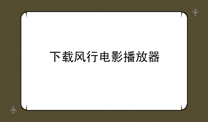 下载风行电影播放器