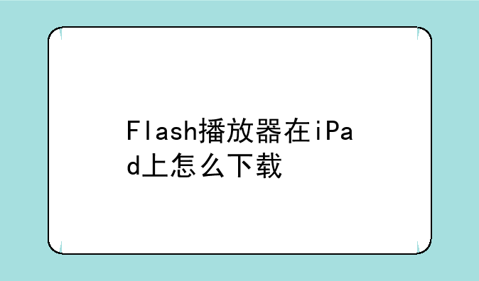 Flash播放器在iPad上怎么下载