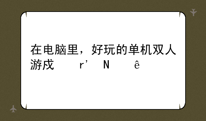 在电脑里，好玩的单机双人游戏有哪些