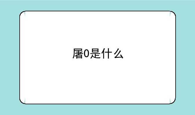 屠0是什么
